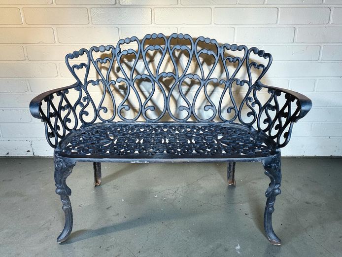 Classic Cast Aluminum Scrollwork Garden Bench
