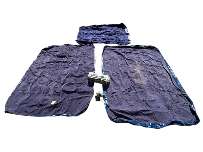 Massive lot of camping goods, including beach mats, inflatable mattresses, etc