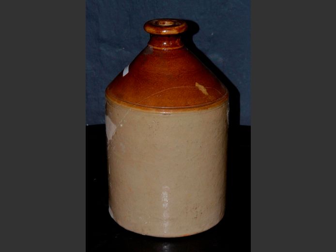 VINTAGE CERAMIC FLAGON, 18cm Diameter x 32cm High [Cracked]