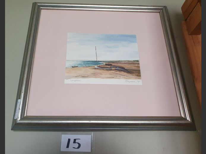 FRAMED WATERCOLOUR "LANDSCAPE" SIGNED ELIZABETH