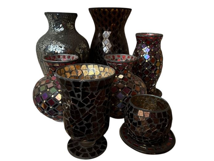 Set of Mosaic Vases 