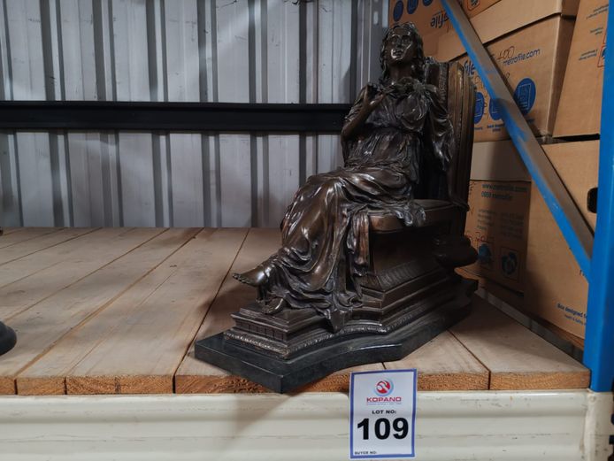 Bronze Reclining Maiden Statue (STC)
