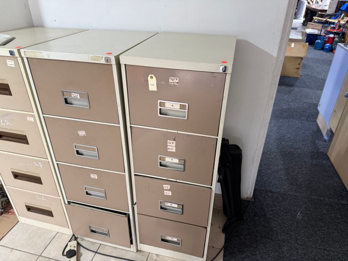 4 Drawer Filing Cabinet with Content (Random Items) 