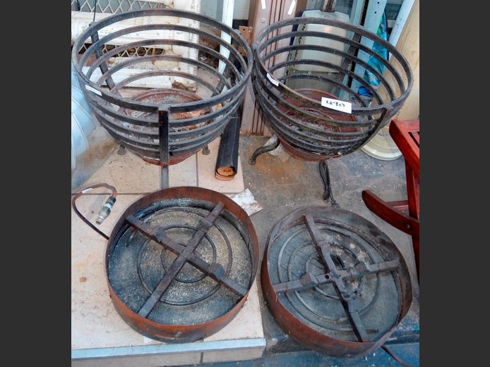 LOT: 2 x GAS FIRE PITS, 44cm Diameter x 46cm High