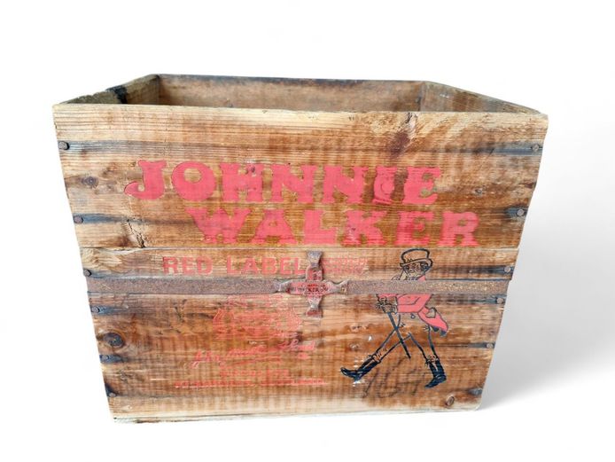 Vintage Johnnie Walker Red Label Wooden Crate