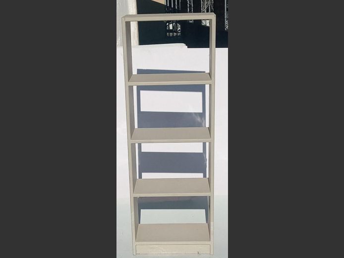 CREAM PAINTED 4-TIER BOOKSHELF, 52 x 25 x 150cm