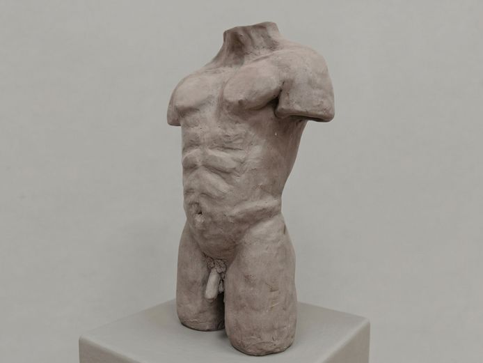 Contemporary Sculptural Studio Pottery Male Torso Vessel / Vase