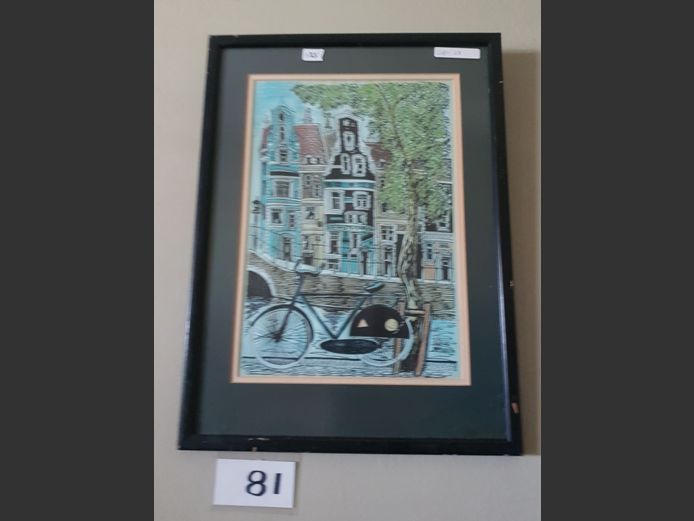 FRAMED PRINT "STREET SCENE"