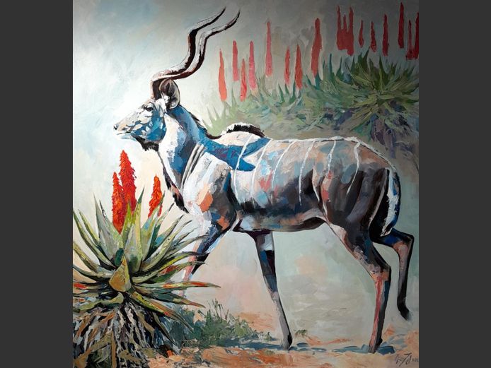 Original acrylic painting. (111cm by 111cm) | Ettienne van Zyl Art