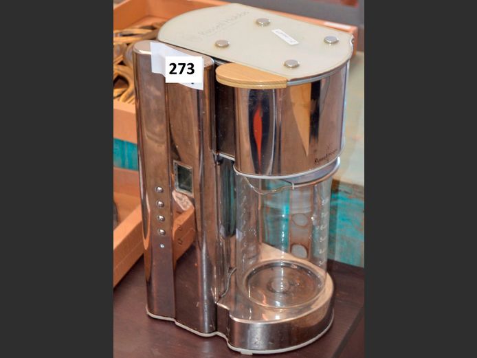 RUSSELL HOBBS STAINLESS STEEL COFFEE MACHINE [Switches on, untested further]