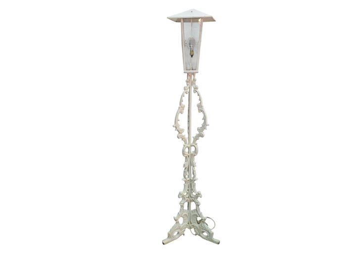 Vintage Rococo-Style Cast Aluminium Floor Lantern