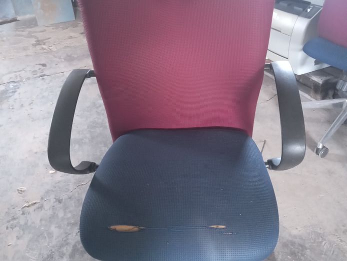 Swivel Red and blue office chairs