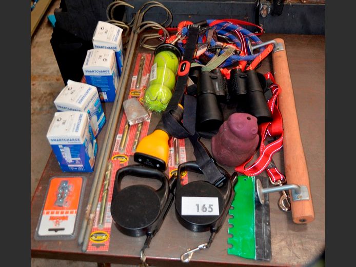 BINOCULARS, DRILL BITS, ENERGY SAVING BULBS, DOG LEASHES, etc