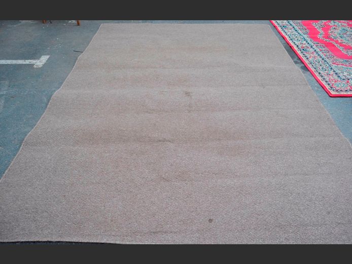 BROWN WOOL CARPET, 330 x 240cm
