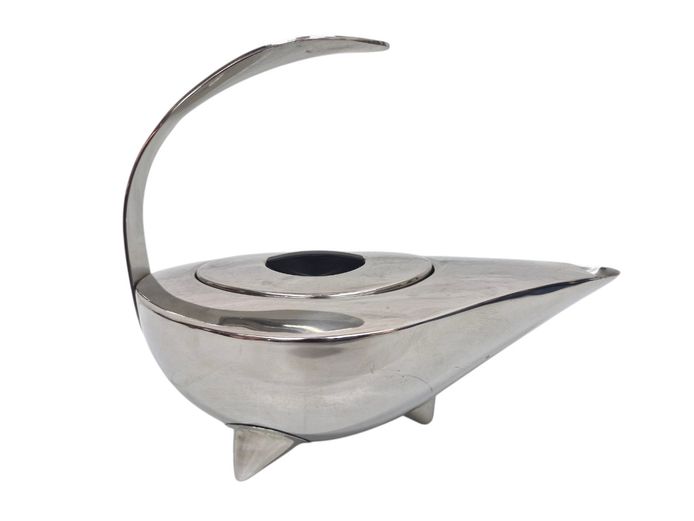 Postmodern Scandinavian Carsten Jørgensen for Bodum Stainless Steel "Aladdin" Teapot