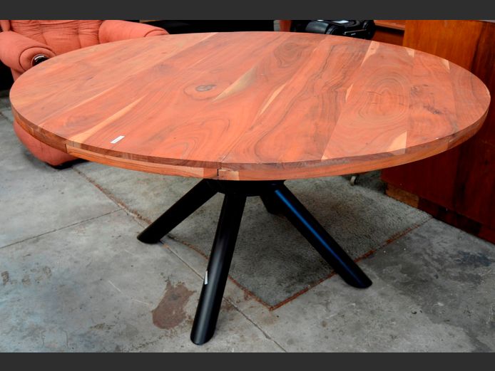 TALA ACACIA WOOD DINING TABLE, 150cm Diameter x 76cm High