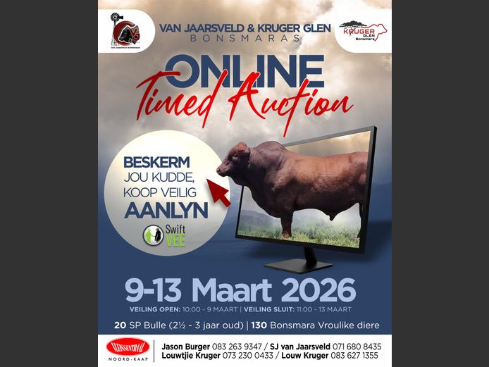 VAN JAARSVELD & KRUGER GLEN BONSMARAS VEILING