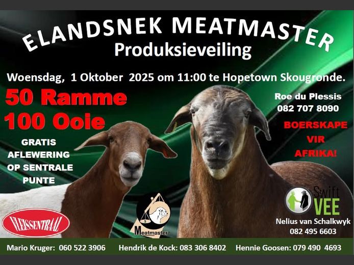 ELANDSNEK MEATMASTER PRODUKSIEVEILING