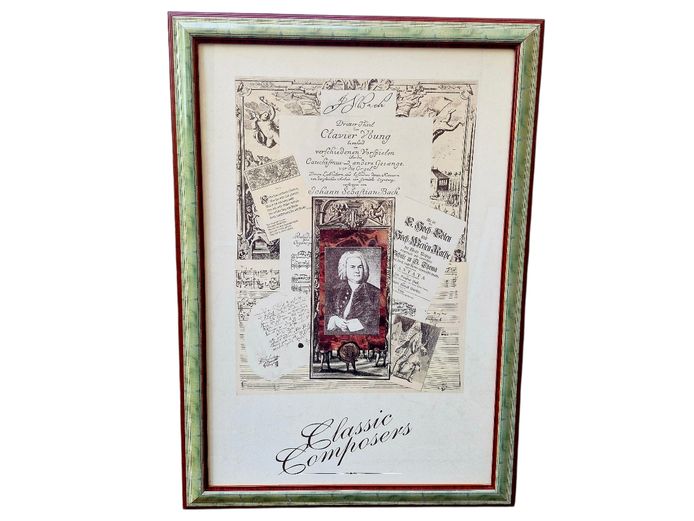 Large "Classic Composers" Framed Collage Print 