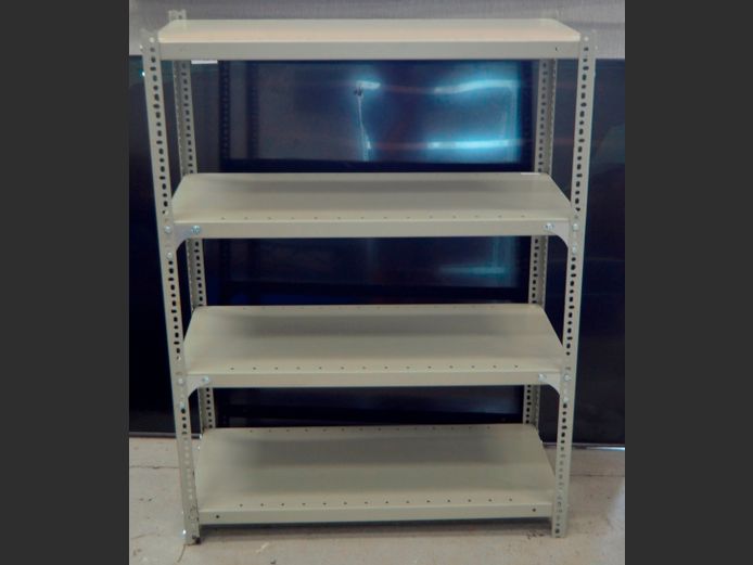 CREAM METAL 4-TIER SHELF, 92 x 39 x 122cm