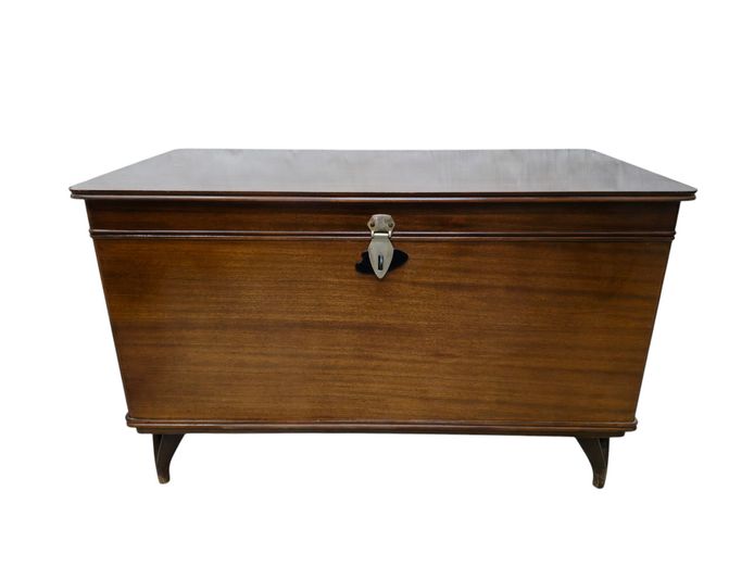 Mid-Century Modern Wooden Storage Trunk