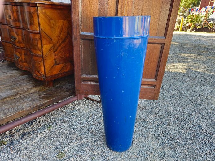 Large Blue Fibreglass Planter