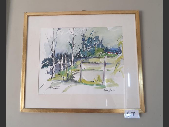 Gilt Framed Watercolour "Landscape"