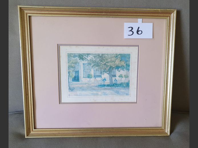 Gilt framed Print "Farm House"