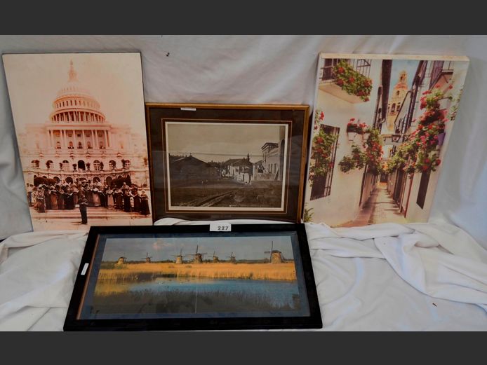 FRAMED PHOTOGRAPHIC PRINTS "WINDMILLS", "SCHOTSKHE KLOOF", etc
