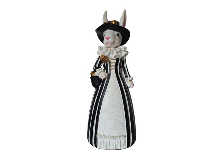 Victorian-Inspired Anthropomorphic Lady Hare Figurine