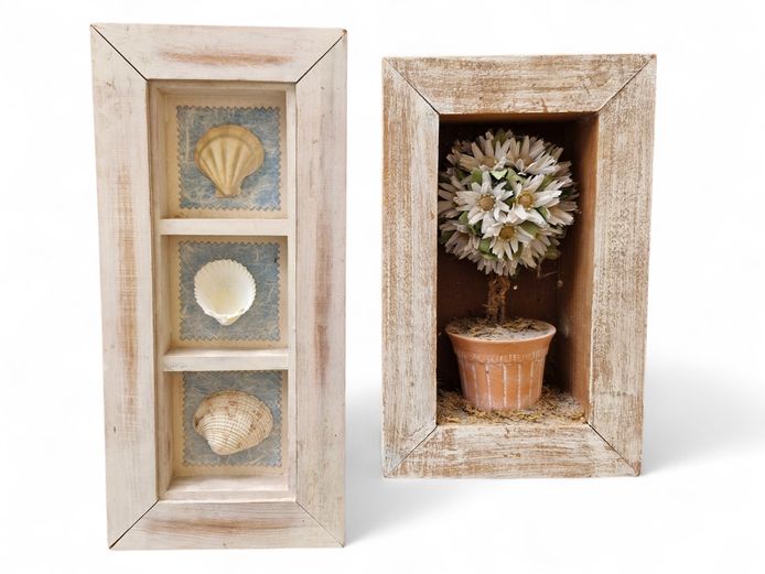 Whitewashed Shadow Box Wall Décor