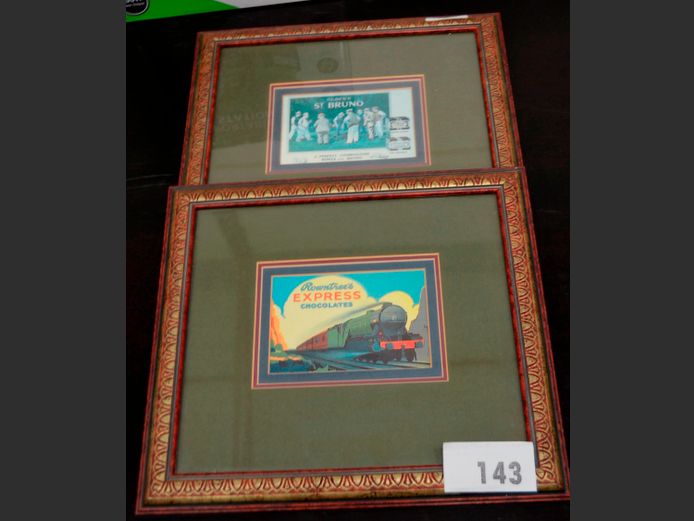 SET FRAMED PRINTS: ROWNTREES EXPRESS CHOCOLATES & ANOTHER