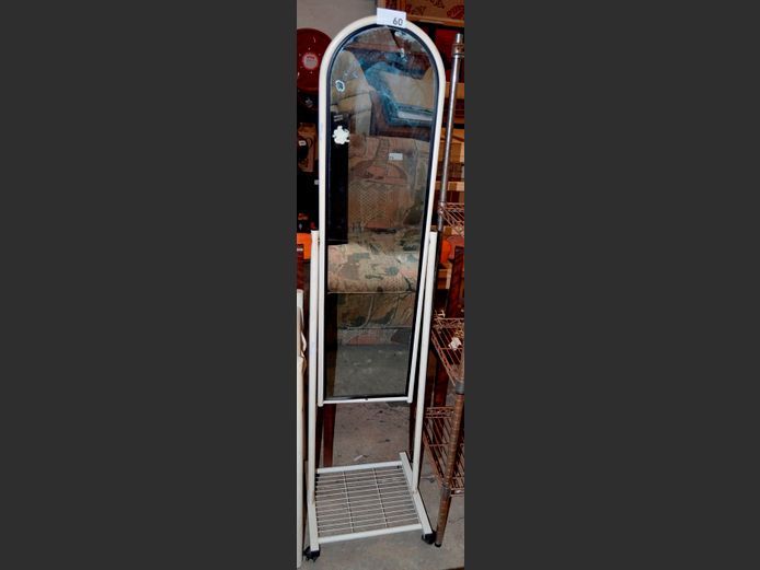 METAL CHEVAL MIRROR, 42 x 39 x 158cm [Needs screws]
