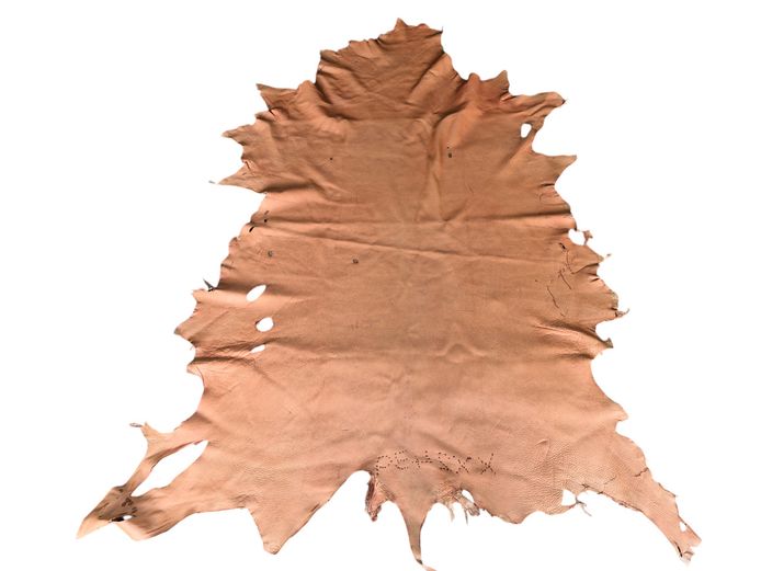 Vintage Natural Vegetable-Tanned Genuine Leather Hide