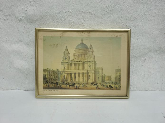 Framed Vintage Print of London St. Paul's Cathedral