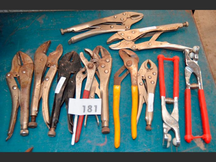 VICE GRIPS, ADJUSTABLE PLIERS, etc