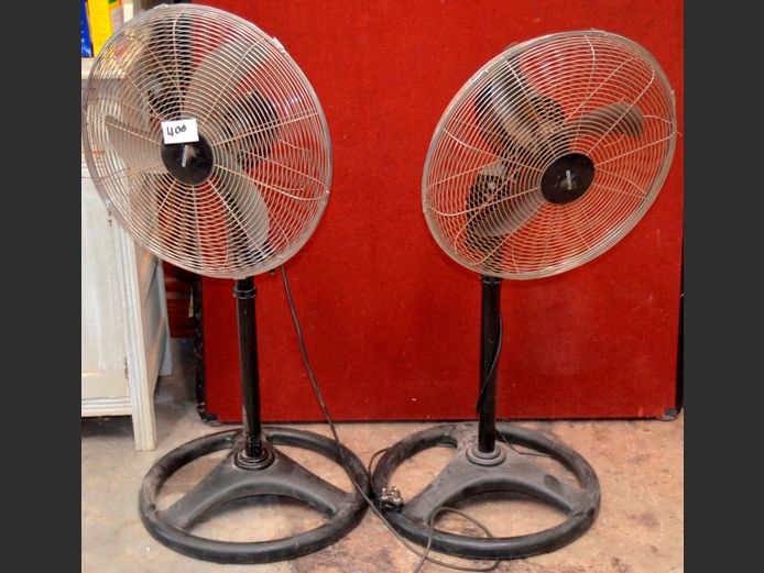 LOT OF 2: KENWOOD PEDESTAL FANS [Faulty, Damage to 1]