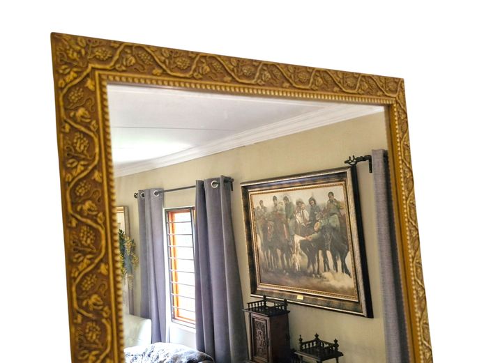 Large Framed Baroque-Style Wall Mirror