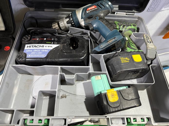 Hitachi Drill Case, Drill + Accessories & one Other 