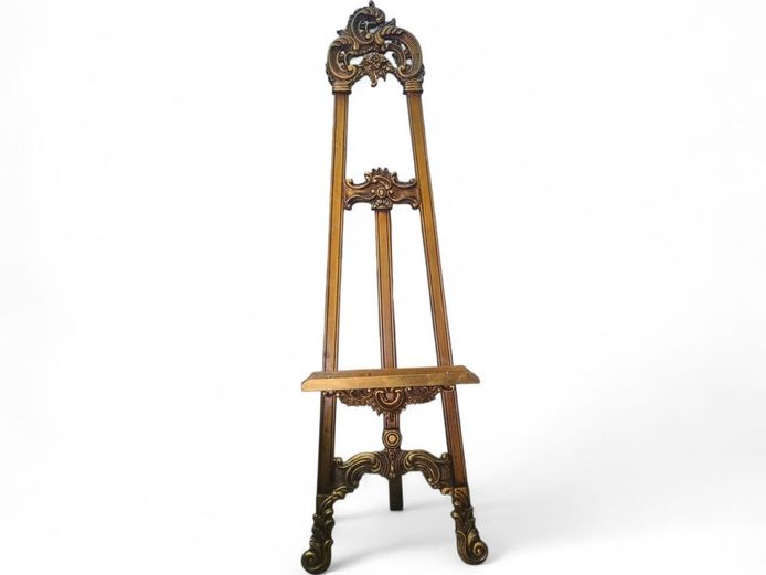 Baroque Gilded Wood Floor Standing Easel