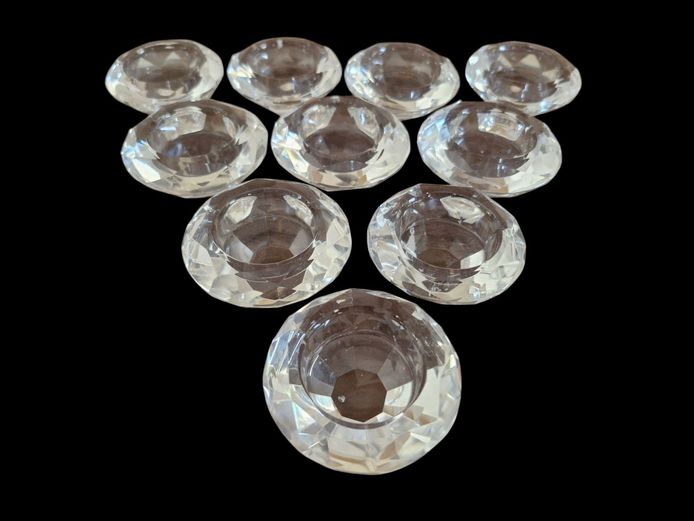 Crystal Glass Tealilght Candle Holders