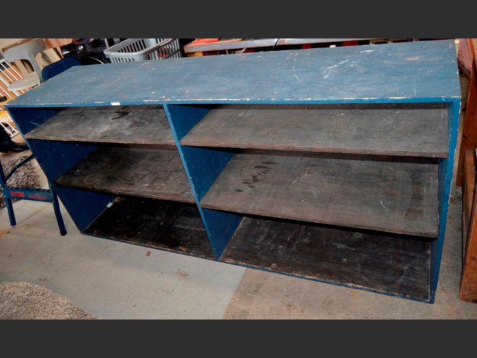 WOODEN 6-TIER WORKSHOP SHELF, 200 x 50 x 92cm