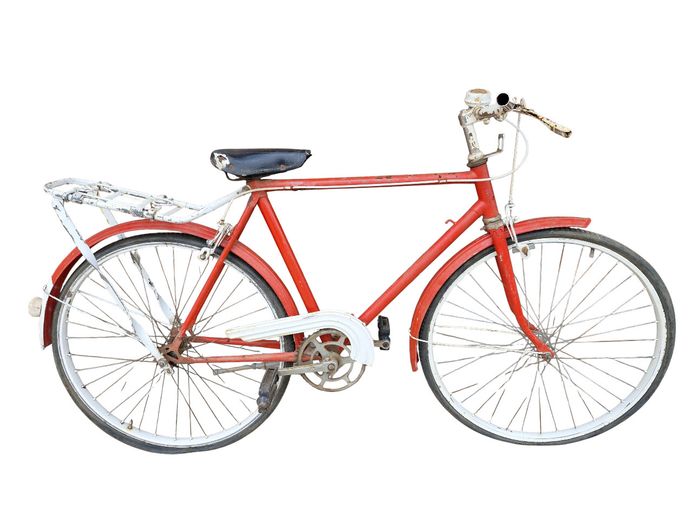 Vintage Red Roadster Bicycle with Rear Carrier