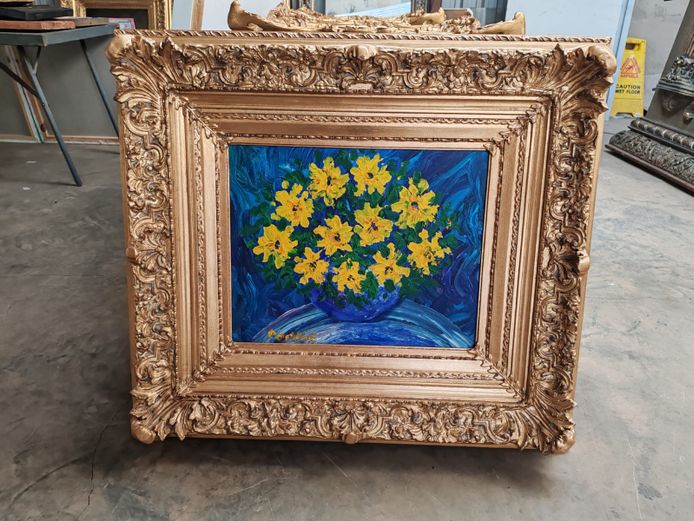 Framed Still Life Flowers Painting - Portchie (STC)
