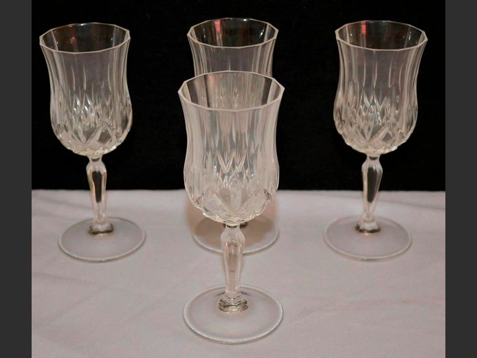 SET OF 4 CRYSTAL PORT GLASSES