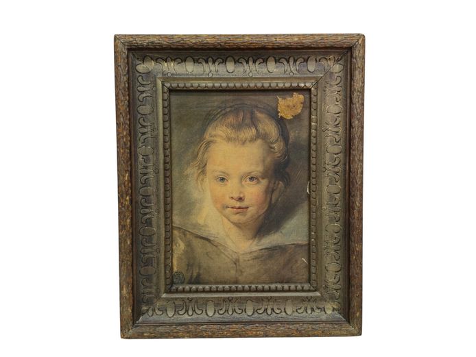 Framed Wolfrum-Druck Print: Portrait of a Child After Peter Paul Rubens