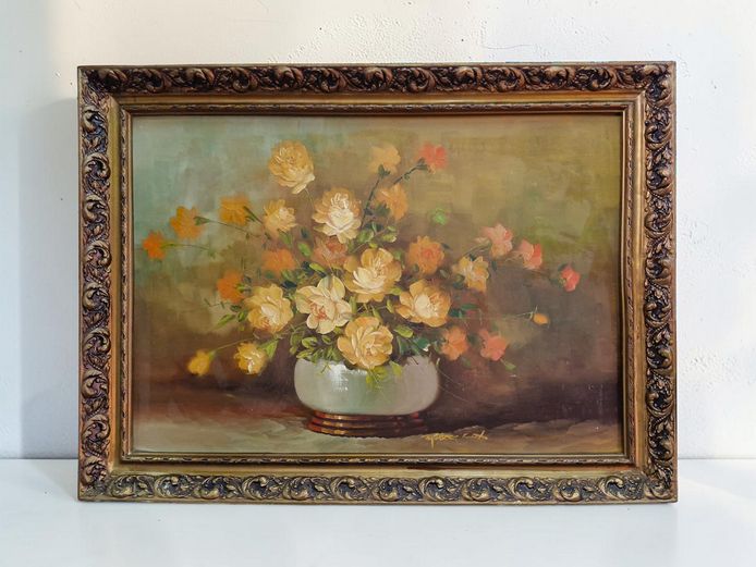 Robert Cox (1934–2001) Large Framed Still Life Oil on Canvas