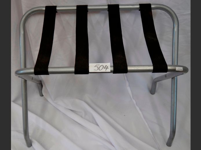 PAIR ALUMINIUM LUGGAGE STANDS