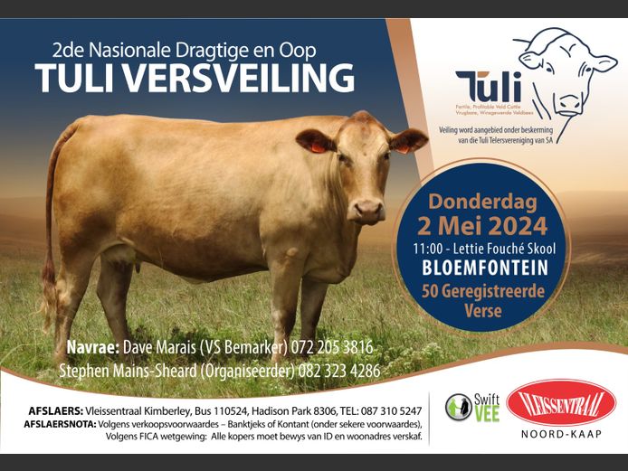 2DE NASIONALE DRAGTIGE & OOP TULI VERSVEILING