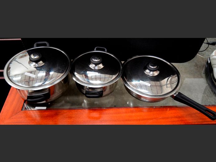STAINLESS STEEL 6-PIECE POT SET